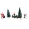 Northlight 7-Piece Christmas Village Figurine and Tree Display Set